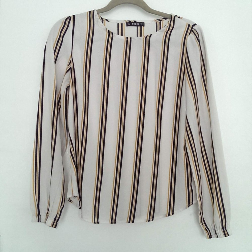 Shein striped long sleeve top